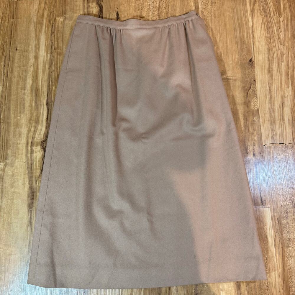 Pendleton Vintage Camel Brown Wool Office Business Winter Skirt Size 12